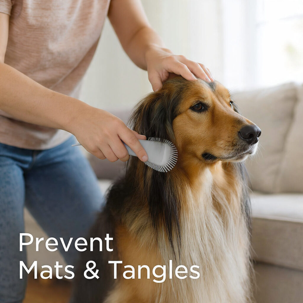 dog grooming tools for long hair brushing