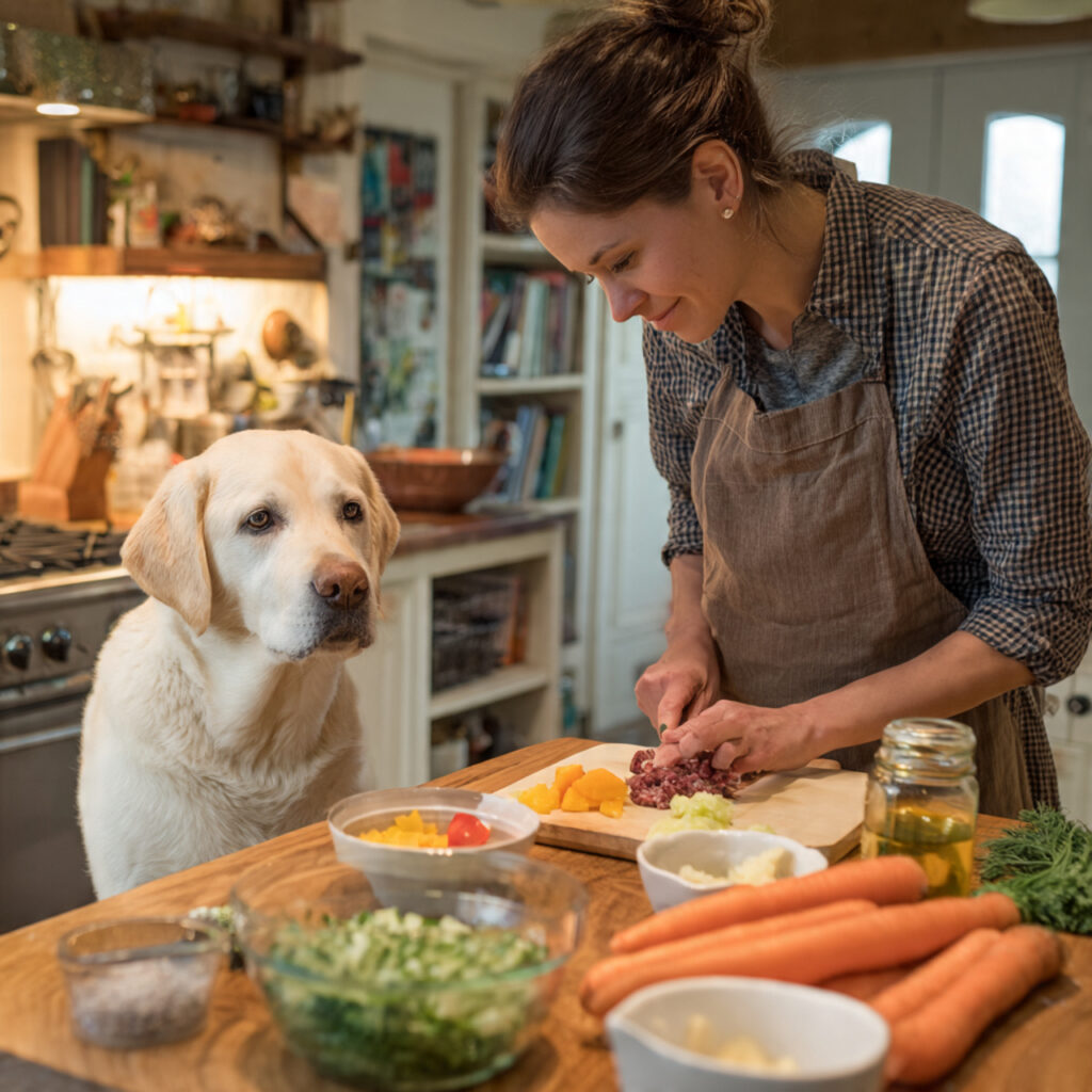 preparing homemade personalized dog food recipes